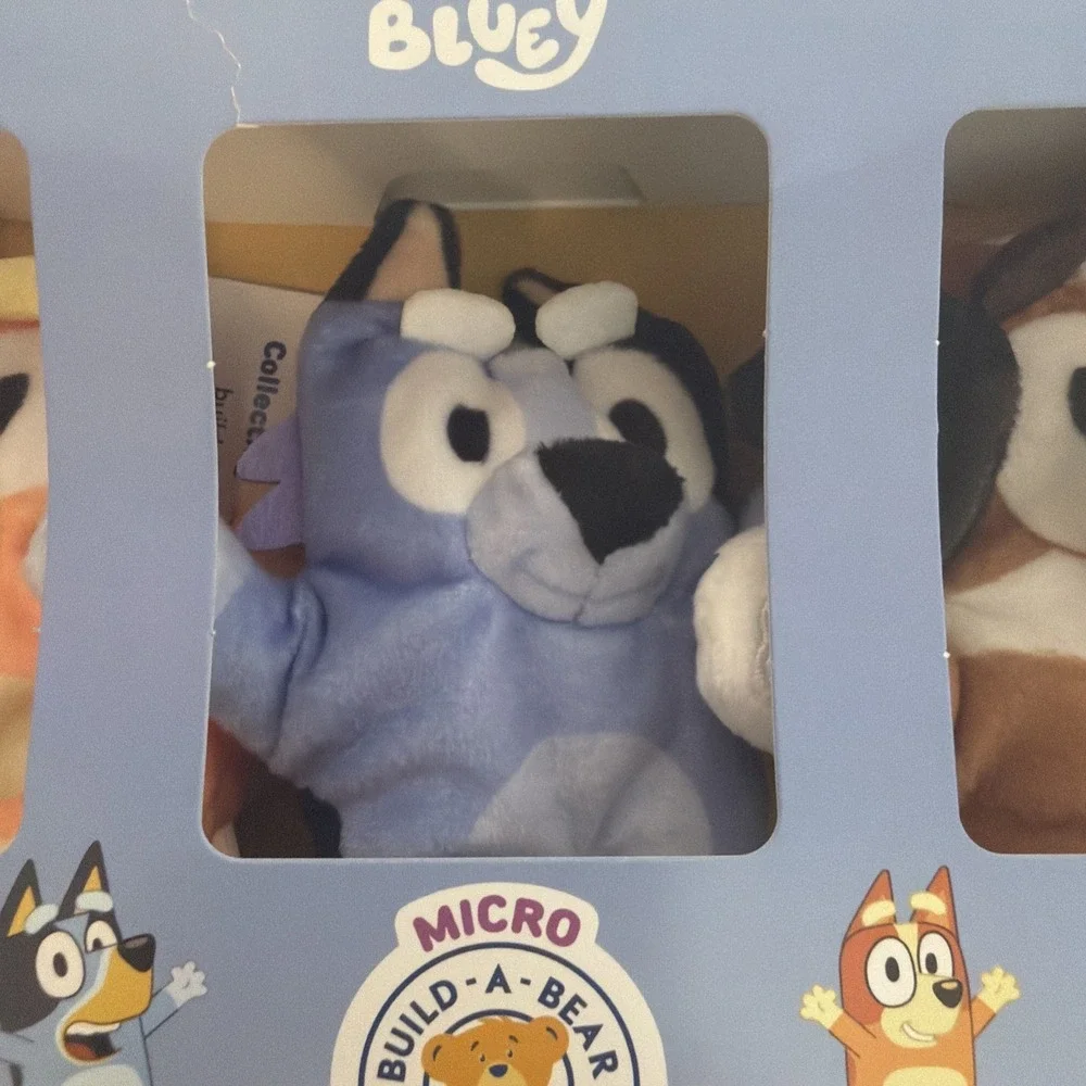 Bluey Micro Build-A-Bear Set of 6 Micro Mini Beans Plush Pack Socks Bingo Rusty